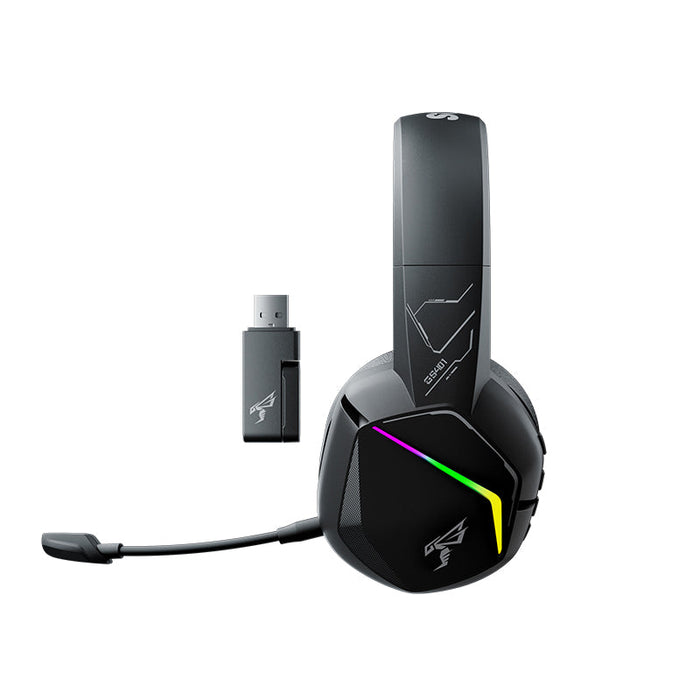 SOMIC GS Trådløs 7.1 Gaming Headset - 45 timers batteri - Kompatibel med PC, PS5, PS4 trådløst & Alle enheter via 3,5 mm hodetelefonkontakt