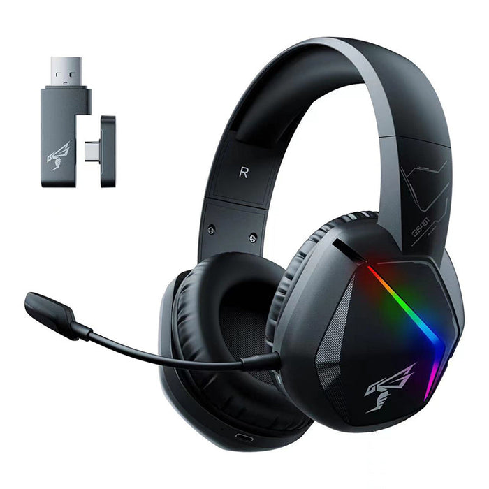 SOMIC GS Trådløs 7.1 Gaming Headset - 45 timers batteri - Kompatibel med PC, PS5, PS4 trådløst & Alle enheter via 3,5 mm hodetelefonkontakt
