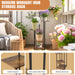 5-Tier Metal and Wood Plant Stand — Indoor/Outdoor Flower Pot Shelf (106.5×30×30cm)