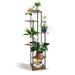 5-Tier Metal and Wood Plant Stand — Indoor/Outdoor Flower Pot Shelf (106.5×30×30cm)