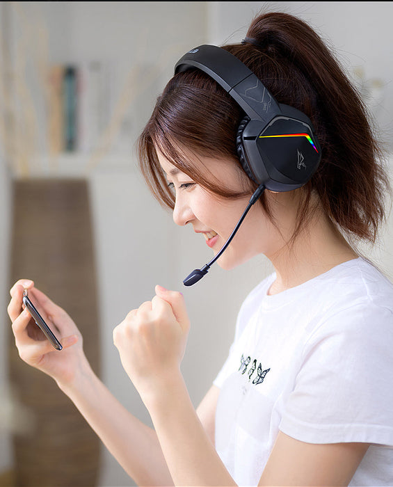 SOMIC GS Trådløs 7.1 Gaming Headset - 45 timers batteri - Kompatibel med PC, PS5, PS4 trådløst & Alle enheter via 3,5 mm hodetelefonkontakt