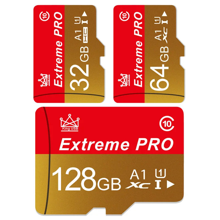 Extreme Pro - Carte Mini SD haute vitesse avec carte TF V10 - Tailles jusqu'à 256 Go - Carte Flash idéale pour téléphone, appareil photo, drone