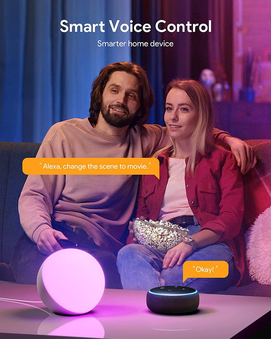 Smart Table Lamp Dimmable Desk Lamp - App/Voice Controlled, LED RGB, Colour Changing, Touch Lamp with UK Plug - Ideal for Modern Smart Homes and Tech Enthusiasts