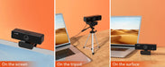 nuroum V11 2K Webcam — 1080p 60FPS, 90° Wide Angle, USB Plug & Play with Mic & Privacy Cover