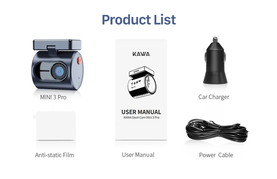 MINI 3 Pro 2K Dash Cam — Tiny Wi‑Fi Dashcam with Voice Control & Parking Mode