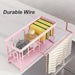 Kitchen Sponge Holder with Removable Rag Rack & Adhesive Mount — Carbon Steel Sink Caddy