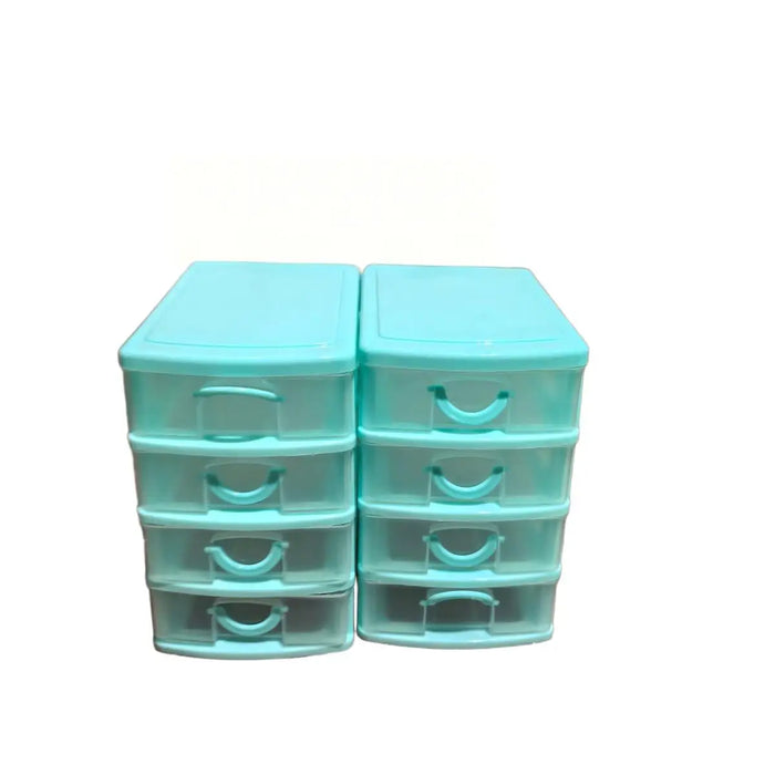 4-layer Transparent Jewellery Storage Box with Rhinestone Detail