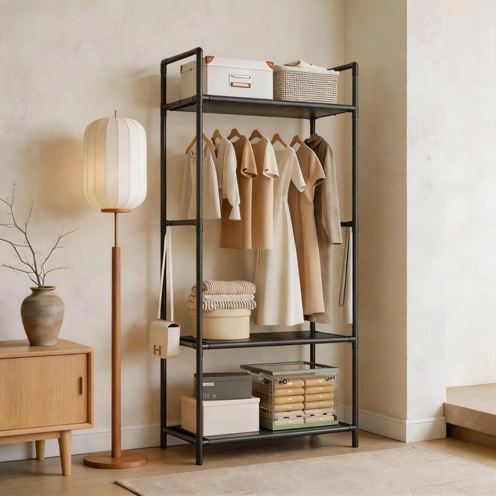 Multi‑functional Coat Rack — Space‑saving Hanger with Multi-layer Storage Shelf