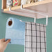 No-drill Cabinet Hanger Paper Towel & Toilet Roll Holder – Iron Wall/Cabinet Storage