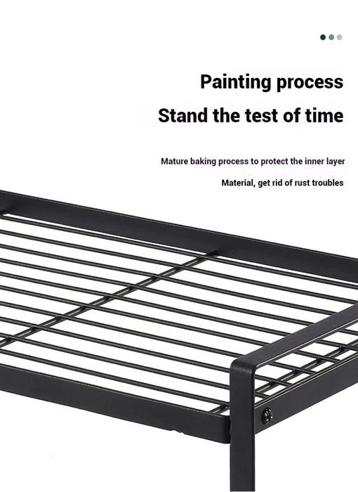 Over‑sink Metal Kitchen Drying Rack — Plates, Cutlery & Tableware Organiser