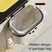 Cream-Coloured Wall-Mounted Kitchen Bin with Lid — 9L / 12L DIY