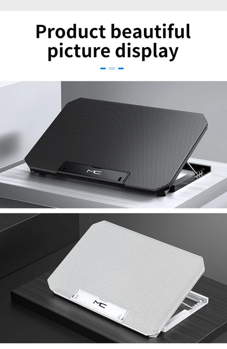 Q100 Laptop Cooling Pad — Twin Fans, LED Screen & Dual USB Ports
