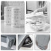 Wall-Mounted Wrap Dispenser with Cutter — Grey ABS, 39 x 24 x 10 cm