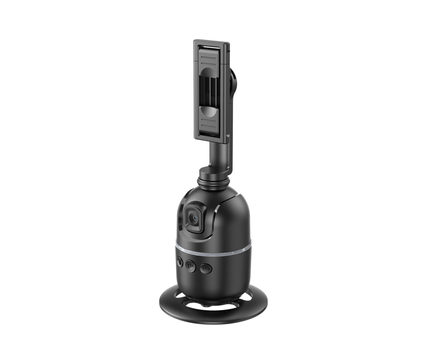 P03 360° Auto Face-Tracking AI Phone Gimbal — Desktop Tripod Holder for Vlog & Live