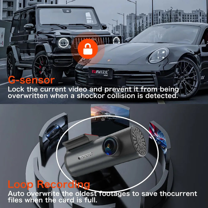 4K Wi‑Fi GPS Dash Cam — Mini Front DVR with 24‑Hour Parking Mode & G‑Sensor