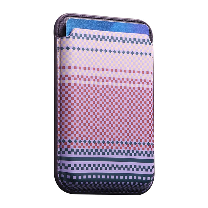 Carbon-fibre Texture MagSafe Wallet Card Holder for iPhone 12–17 (incl. Pro Max)