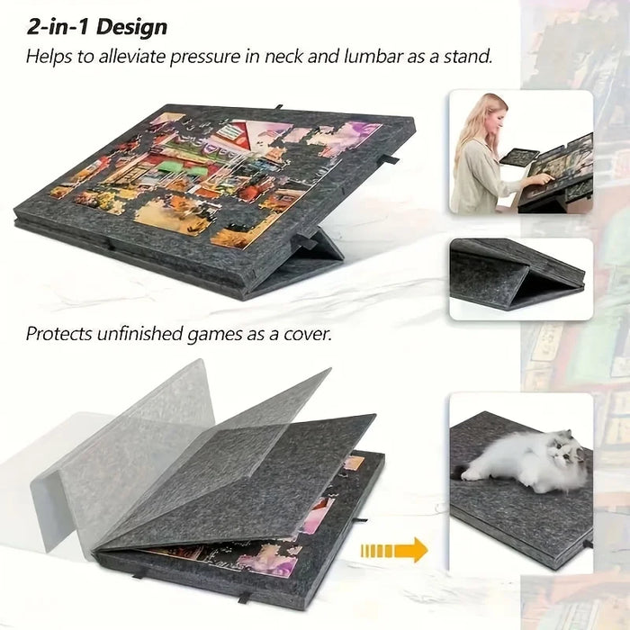 6-in-1 Tiltable Puzzle Desk with 6 Drawers — Holds 1,000 Pieces, Decorative Storage