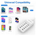 10‑Port 50W USB Charging Station – Multi‑Device Fast Charger with LCD (EU/UK/US plugs)