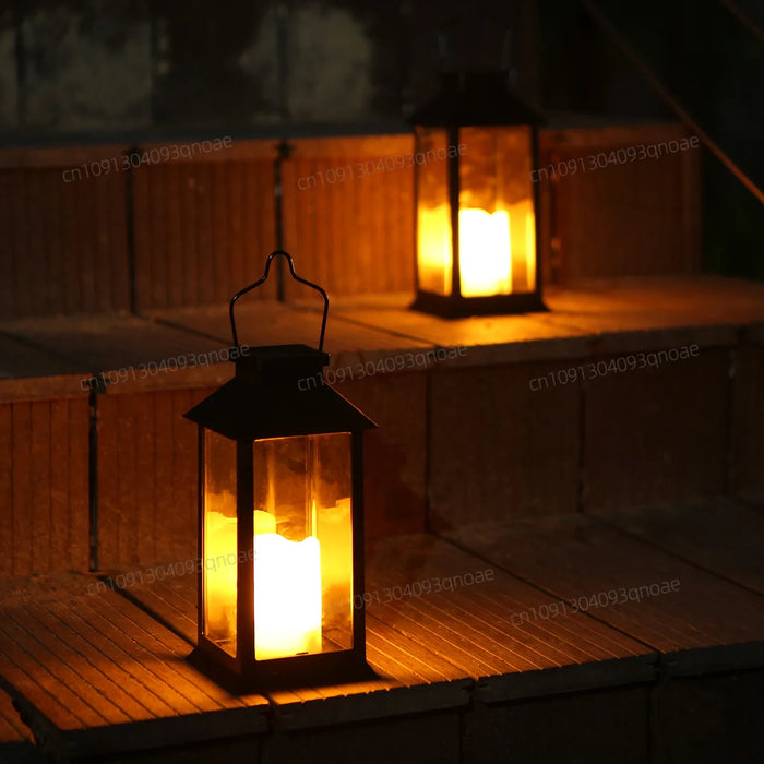 Neoglint Solar Lantern Lights Model - LED Flameless Candle Garden Decorative Lighting - Perfect for Outdoor Events, Backyard Parties and Tablescape Decorations
