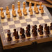 3-in-1 Wooden Chess, Checkers & Backgammon Set — Foldable 29 x 29cm Board