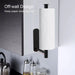 Stainless Steel Paper Towel & Toilet Roll Holder — Adhesive or Screw-Fix