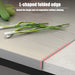 L-shaped Stainless Steel Double-Sided Chopping Board — Large Cutting & Kneading Panel