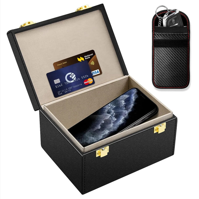 Faraday Key Fob Box and Pouch — Signal‑Blocking Key Safe for Keyless Car Security