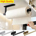 Stainless Steel Paper Towel & Toilet Roll Holder — Adhesive or Screw-Fix