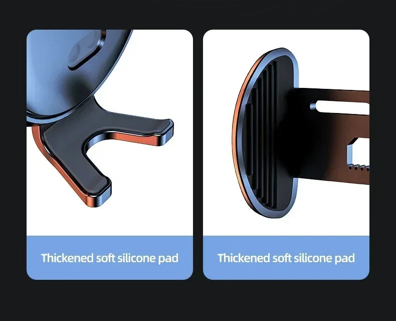 Car Wireless Charger & Phone Holder — Auto Infrared Clamps, 5–30W Fast Charge, 360° Rotate