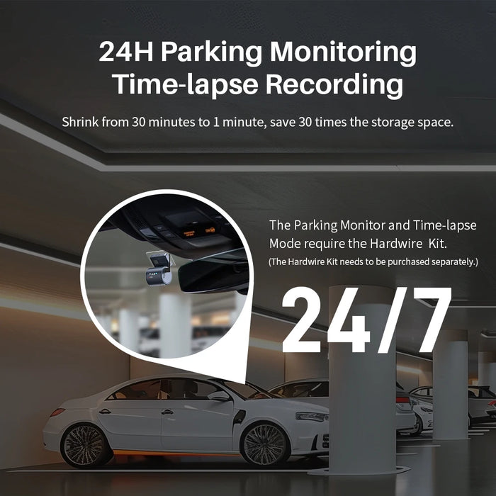 MINI 3 Pro 2K Dash Cam — Tiny Wi‑Fi Dashcam with Voice Control & Parking Mode