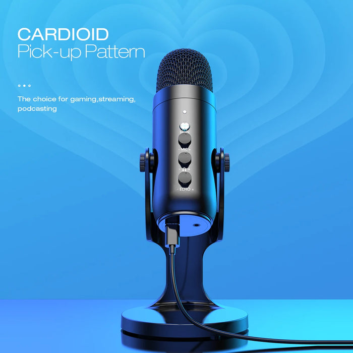 USB Condenser Microphone for PC & Mac — Gaming, Streaming and Podcasting with Headphone Monitor