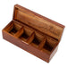 Wooden Tea Box with Lid — 4 or 8-Compartment Tea Bag Organiser