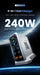 240W GaN 6-in-1 Charger — 140W PD3.1, Digital Display & Ambient Light (USB‑C / USB‑A)