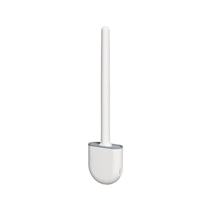 Wall-Mounted Soft TPR Toilet Brush with Removable Handle — Space-Saving