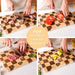 End-grain Rubber Wood Chopping & Serving Board (Flippable) — JT549
