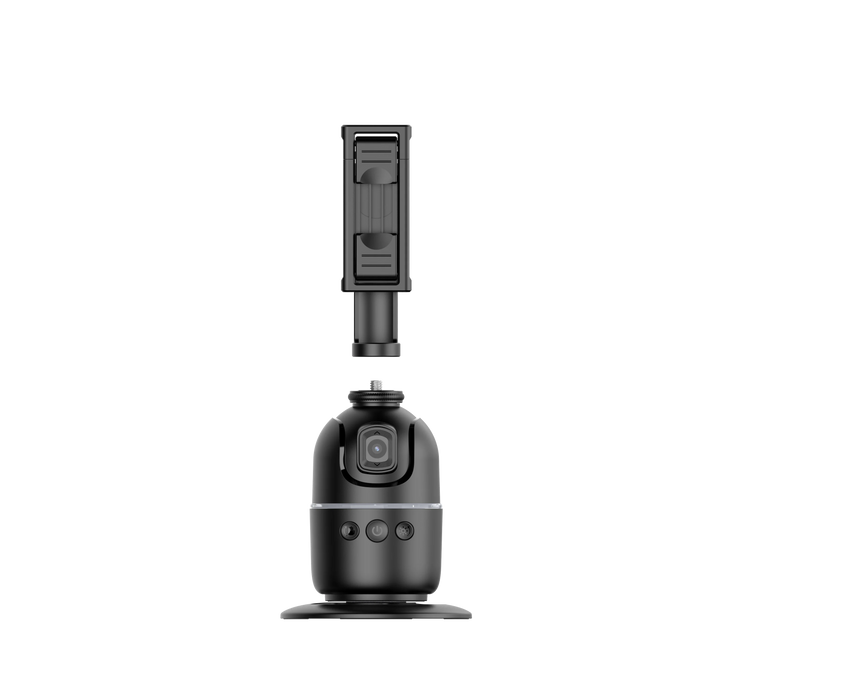 P03 360° Auto Face-Tracking AI Phone Gimbal — Desktop Tripod Holder for Vlog & Live