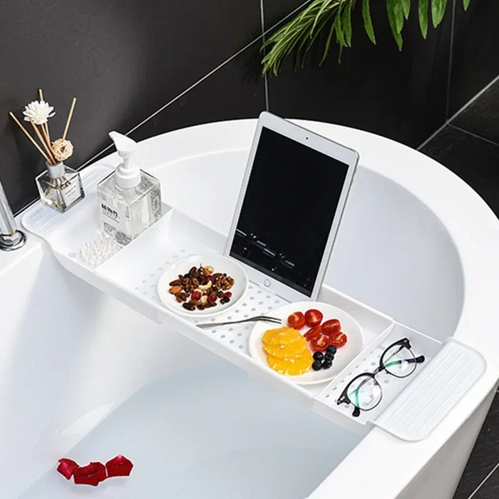 Retractable Bathtub Storage Rack – Expandable Bath & Kitchen Shelf
