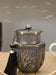 Metal Tea Caddy – Large Bronze Storage Can for Tea, Coffee & Sugar (15x6cm)