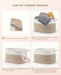 Large Cotton Rope Storage Basket — Foldable Laundry & Blanket Bin (55×38×30 cm)