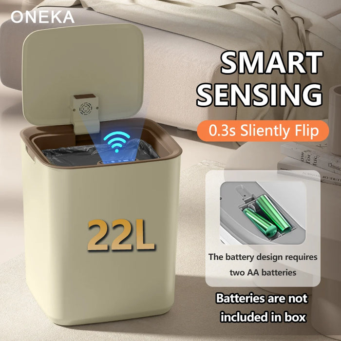 22L Smart Induction Bin — Automatic Sensor, Battery-Powered