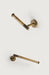 Brass Knurled Antique Bronze Bathroom Hardware – Towel Rack, Toilet Roll Holder & Hook