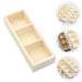 Solid Wood Retro Tea Bag Holder — Multi-Compartment Desktop Storage (White/Brown)