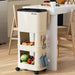 Multi-layer Kitchen Bin with Wheels – Large Capacity, Sliding Lid (PP)