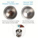 18/8 (304) Stainless Steel Mortar & Pestle Set with Non-Slip Base - Silver