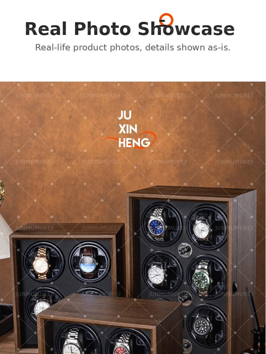 Wooden USB Watch Winder for Automatic Watches — Silent Mabuchi Motor