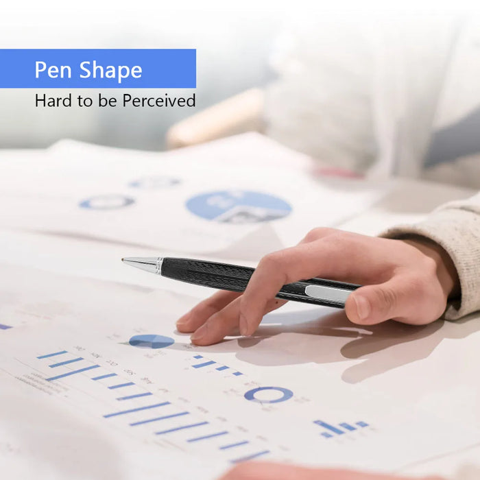 Pen-style Digital Voice Recorder — 12‑hour Continuous, 192kbps, One-button