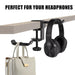PC Gaming Aluminium Dual Headset Stand — Under-Desk Clamp with Adjustable Rotating Arm
