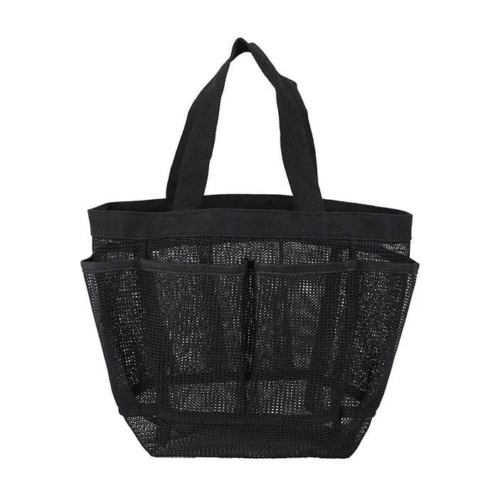 Quick-Dry Mesh Shower Caddy Tote – Beach & Travel Wash Bag (8 Pockets)