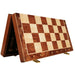 Handcrafted Folding Wooden Chess Set – 39 x 39 cm, Solid Wood Pieces