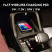 15W Qi Wireless Car Charger Pad with USB — QC3.0 Input, Compatible with iPhone 11–16 & Qi Devices
